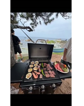 海辺のBBQグリル